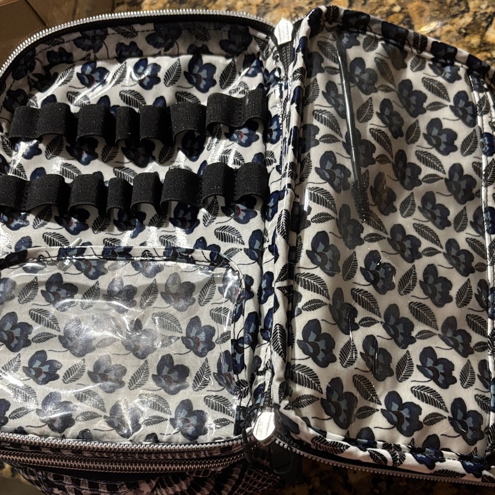 Vera Brush Up Cosmetic Bag in Bedford Plaid - Picture 5 of 8